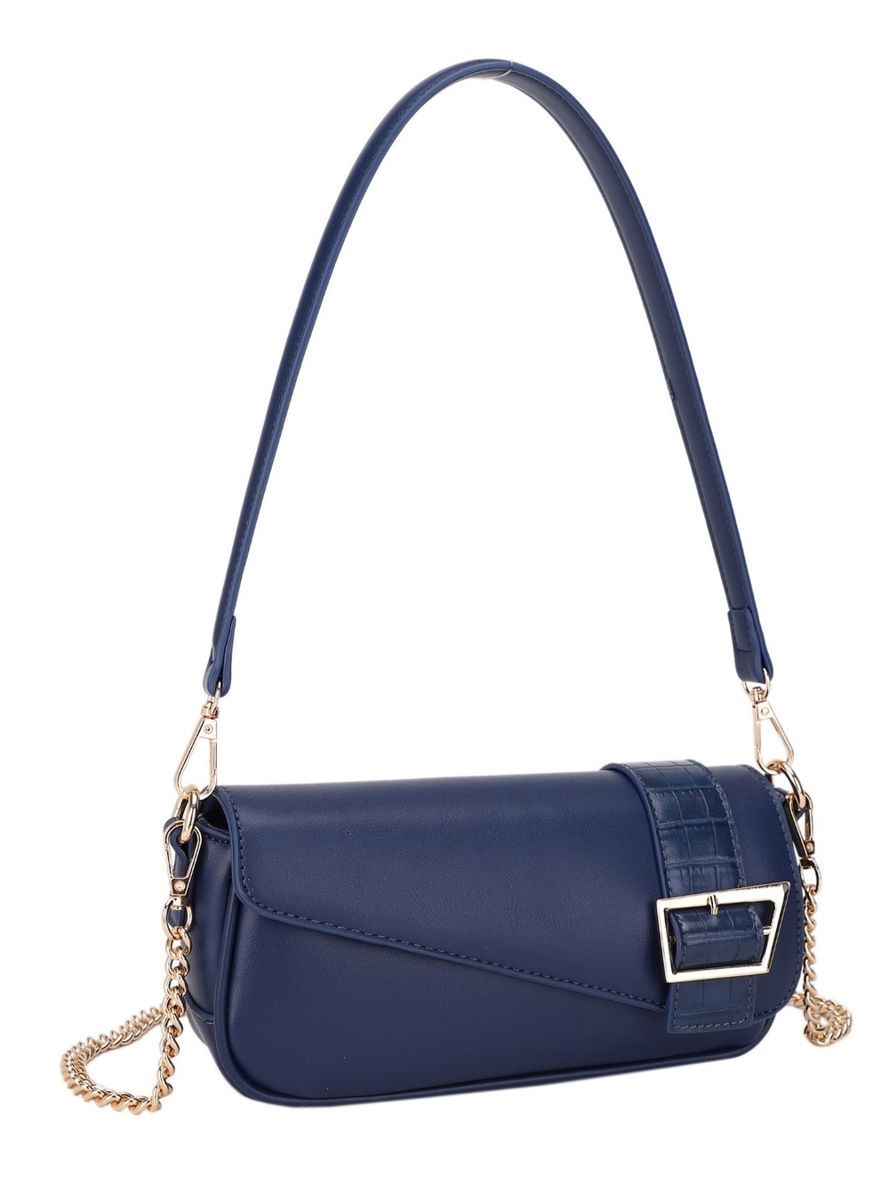Women's Shoulder Bag with Gold Hardware